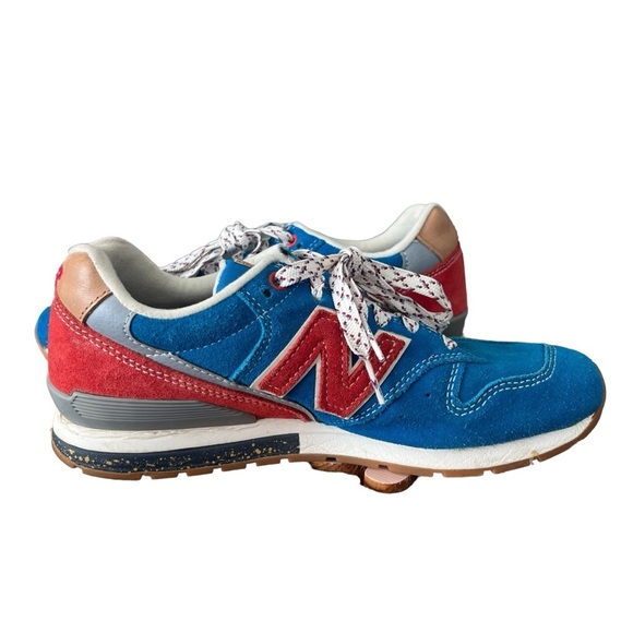 New Balance 996 Women’s Blue Red Suede Size 7 Rare Large N Retro Like New - Picture 2 of 12